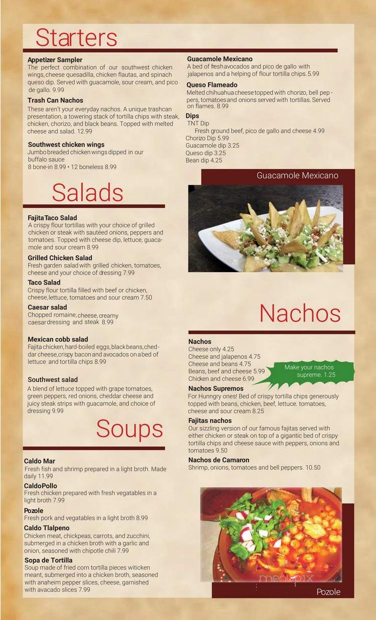 Menu of Tacos & Tequila in Fulton, MO 65251