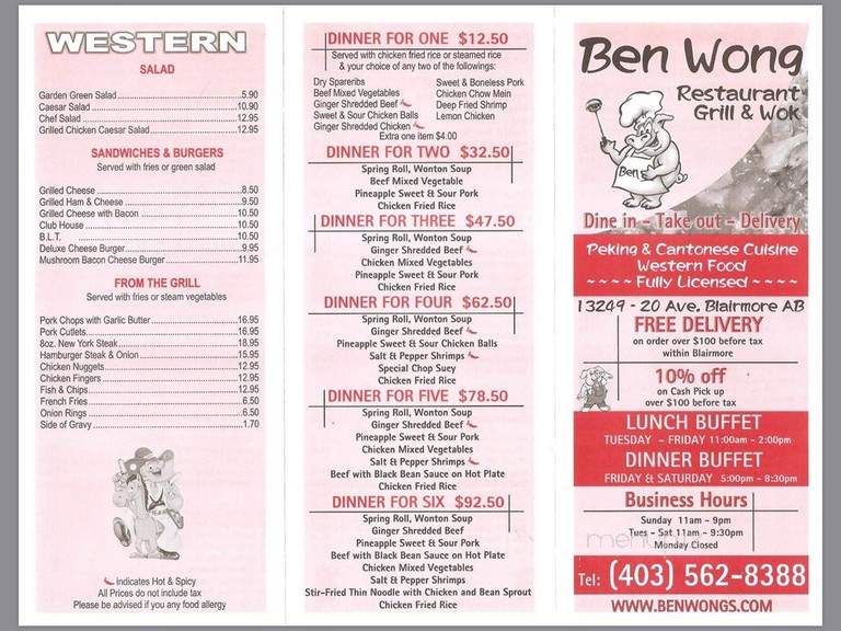 Ben Wong Restaurant - Blairmore, AB