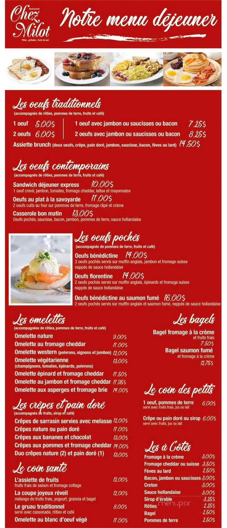 Menu of Restaurant La Belle Province in Boisbriand, QC J7G 1B2
