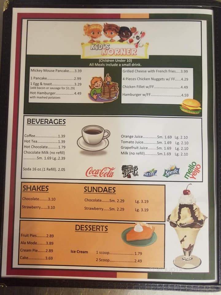 Menu of Mt Carroll Cafe in Mount Carroll, IL 61053