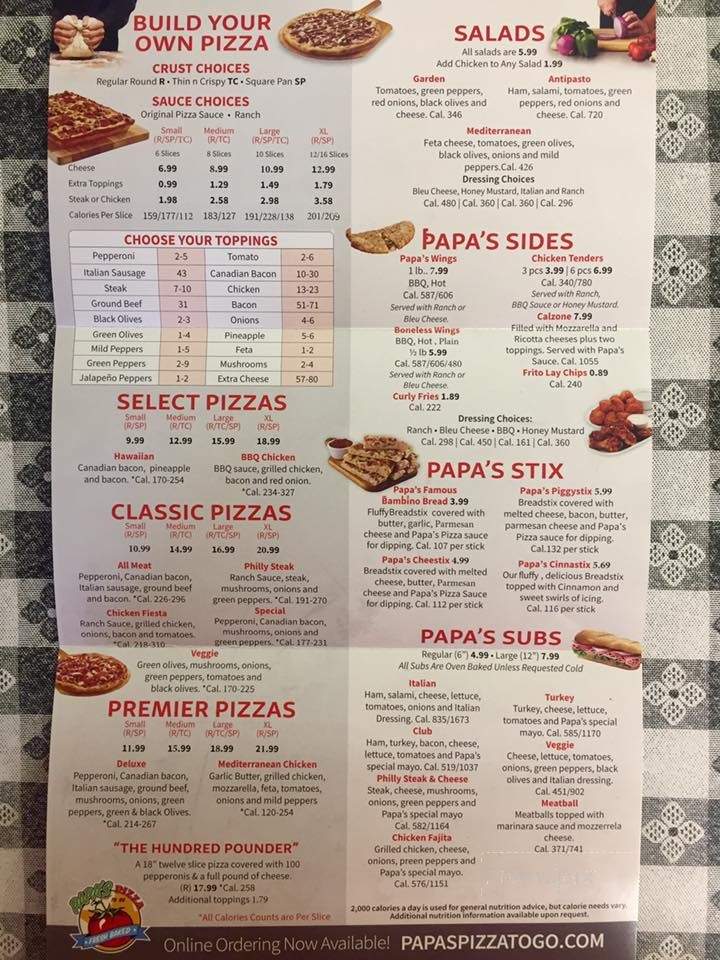 Home - Papa's Pizza To Go