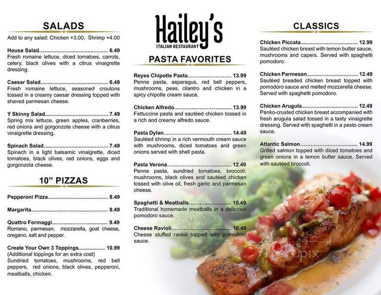 Hailey's Italian Restaurant   Reviews, Menu, Photos, Opening Hours