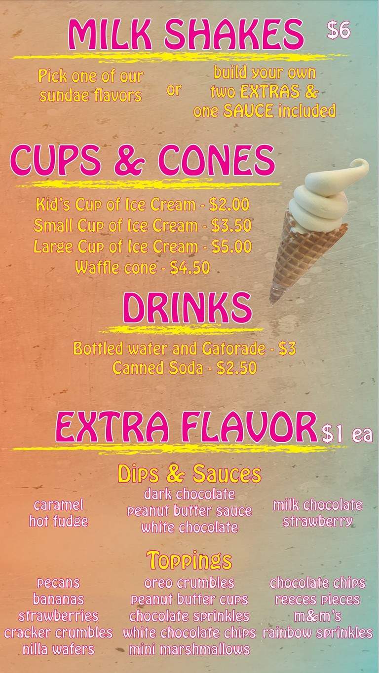 Menu of Twisted Treats in Dallas, TX 75226