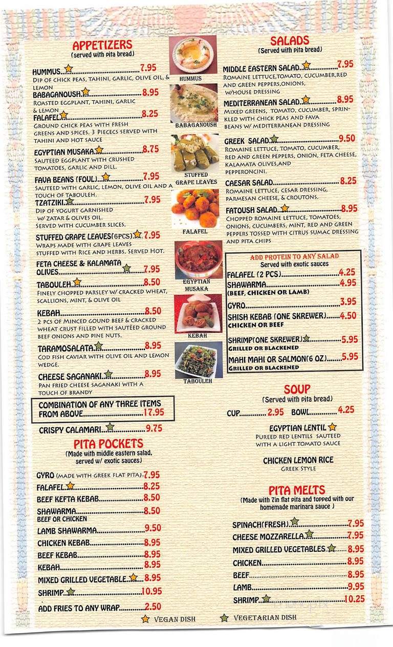 Menu of Mini Pita in Fort Lauderdale, FL 33315