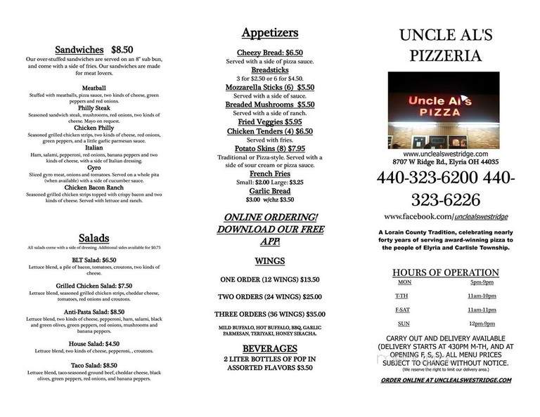 Uncle Al's Pizza Parlours - Elyria, OH