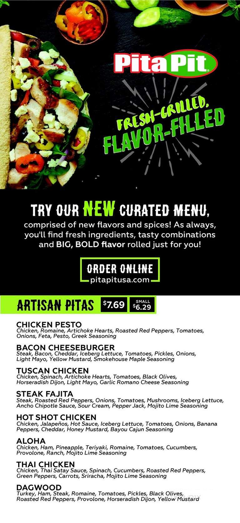 Menu of Pita Pit in Macomb, MI 48042