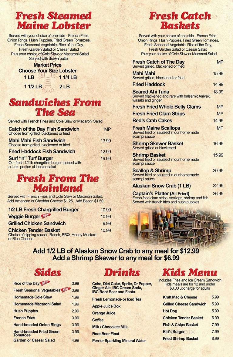 Menu of Jazzy's Mainely Lobster and Seafood in Cocoa Beach, FL 32931