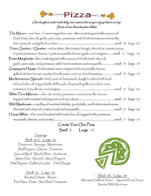 Menu of Traditions Restaurant in Meyersdale, PA 15552
