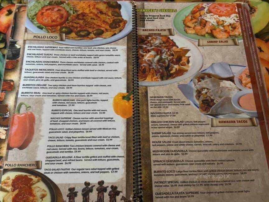 Los deals mariachis menu