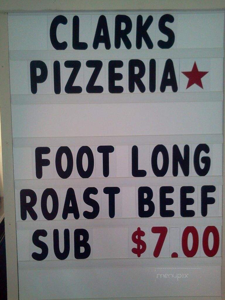 Menu of Clarks Pizzeria in Cambridge, NY 12816
