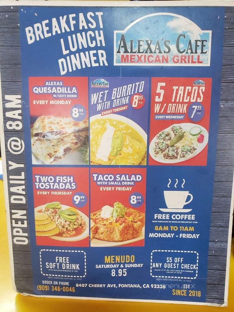 Alexa's Cafe Mexican Grill - Fontana, CA