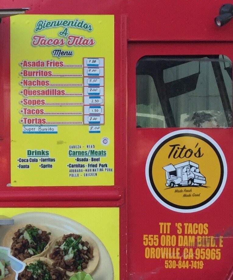 Menu of Titos Tacos in Oroville, CA 95965