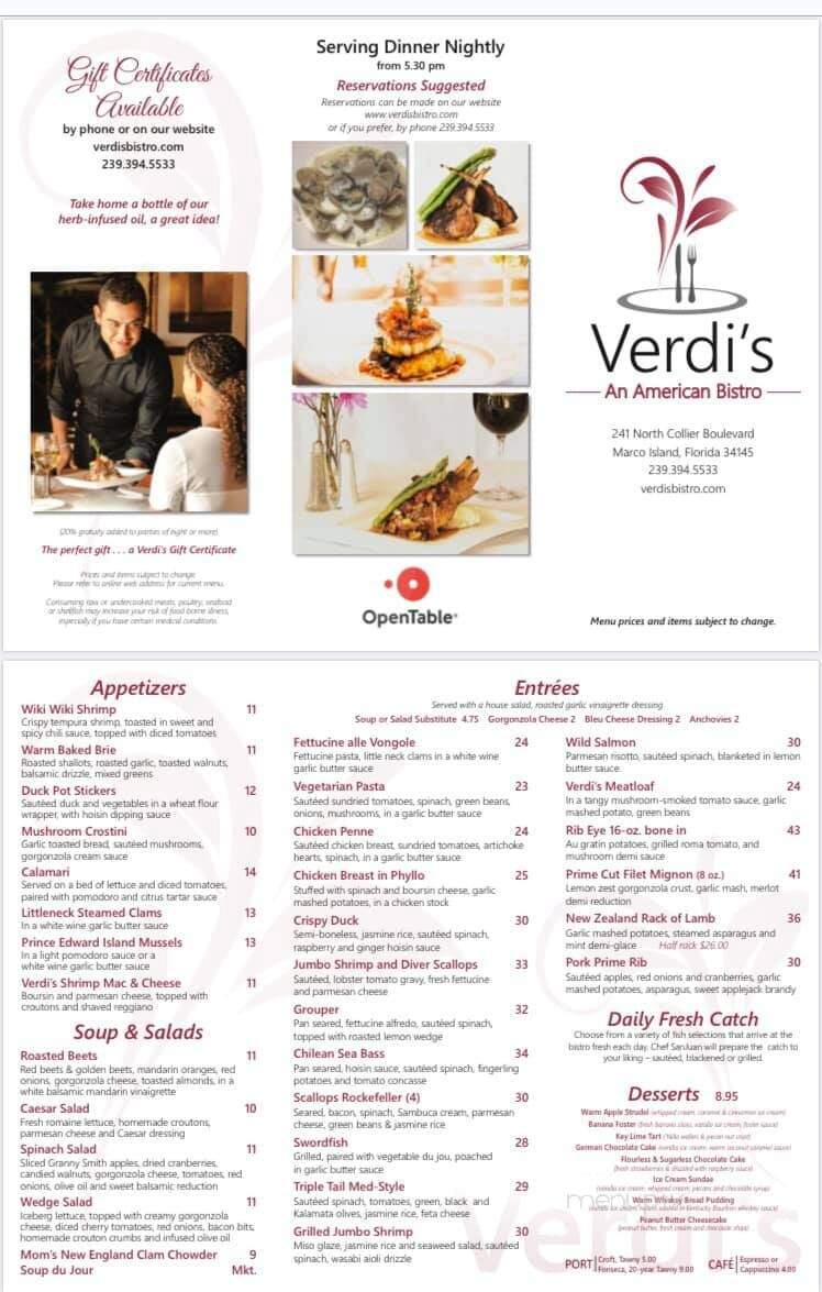 Verdi's American Bistro - Marco Island, FL