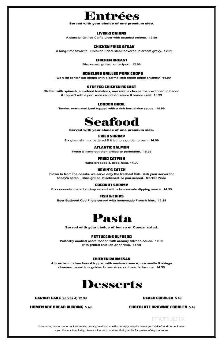 Menu of Airport Steakhouse in Hutchinson, KS 67501