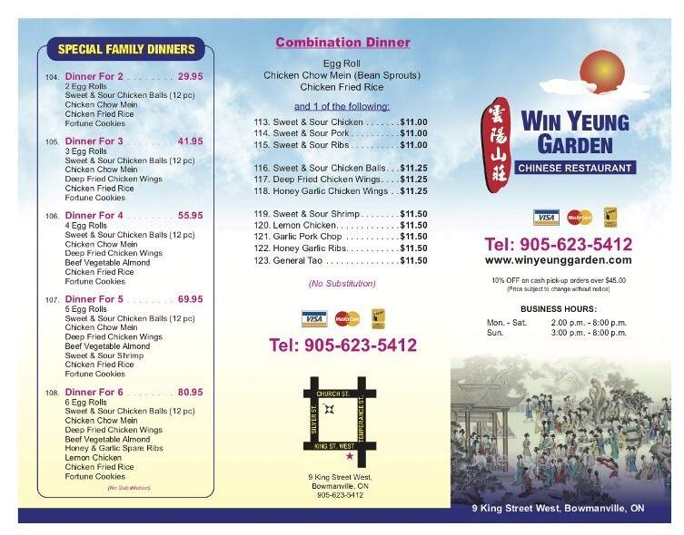 Win Yeung Garden Chinese Restaurant - Bowmanville, ON