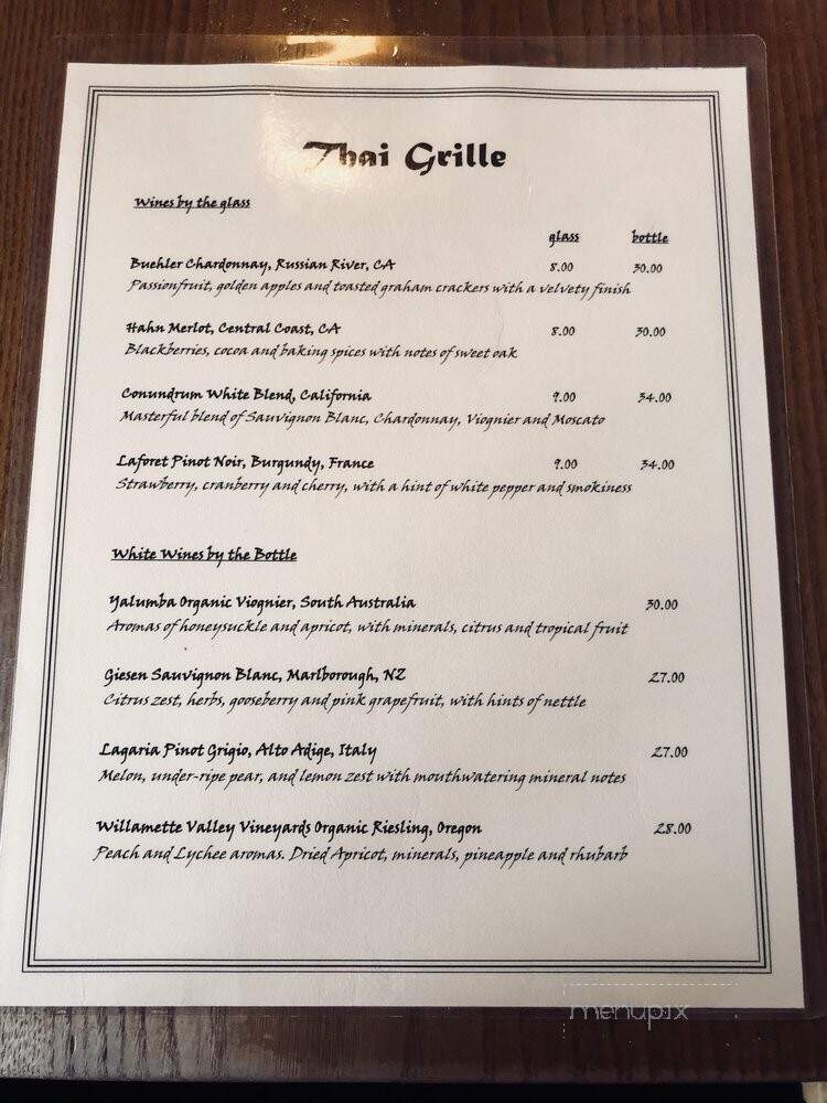 Online Menu of Thai Grille, Westerville, OH