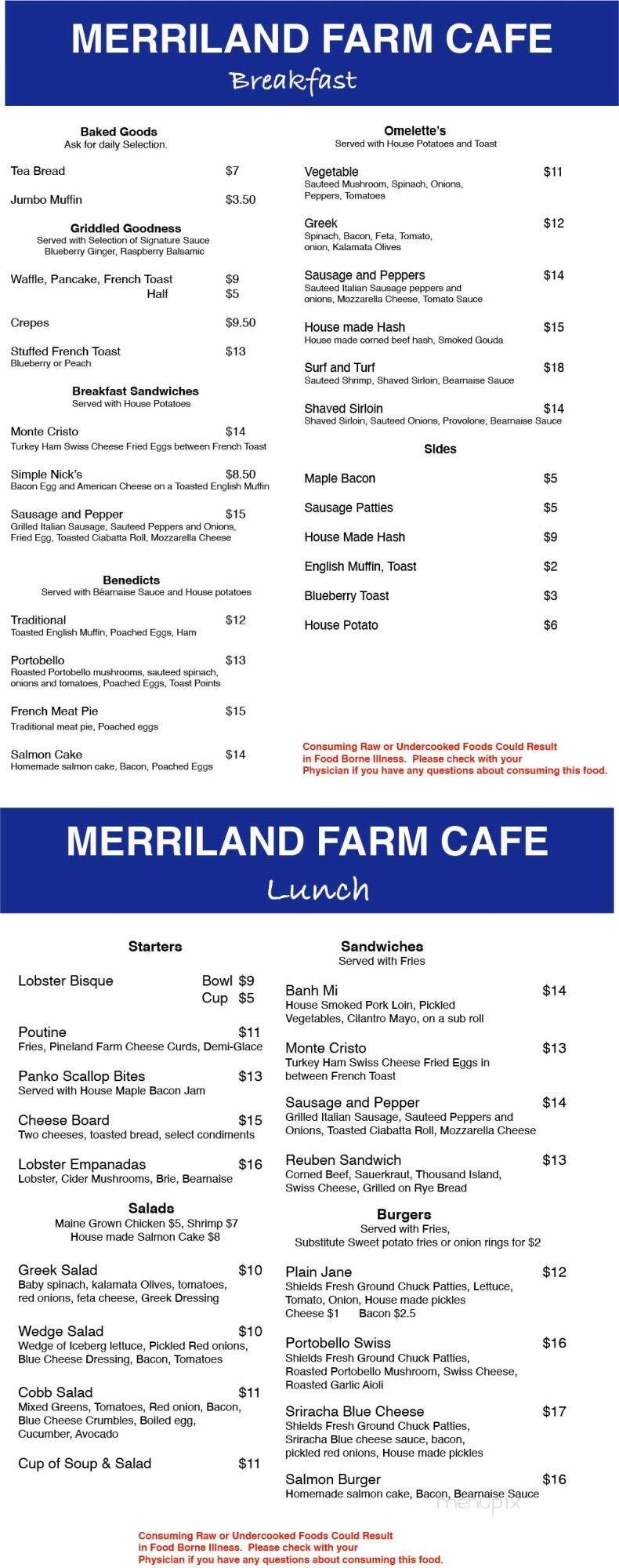 Merriland Farm Cafe - Wells, ME
