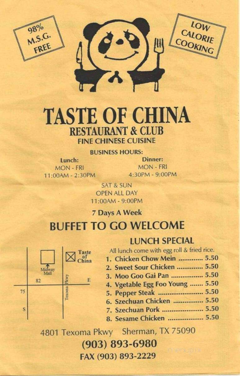 Taste Of China - Sherman, TX
