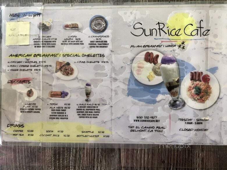 SunRice Cafe - Belmont, CA