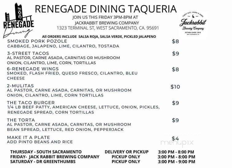 Renegade Dining - Sacramento, CA