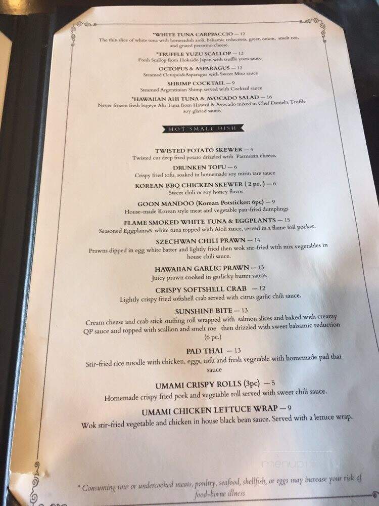 Menu of Umami Auburn in Auburn, AL 36830