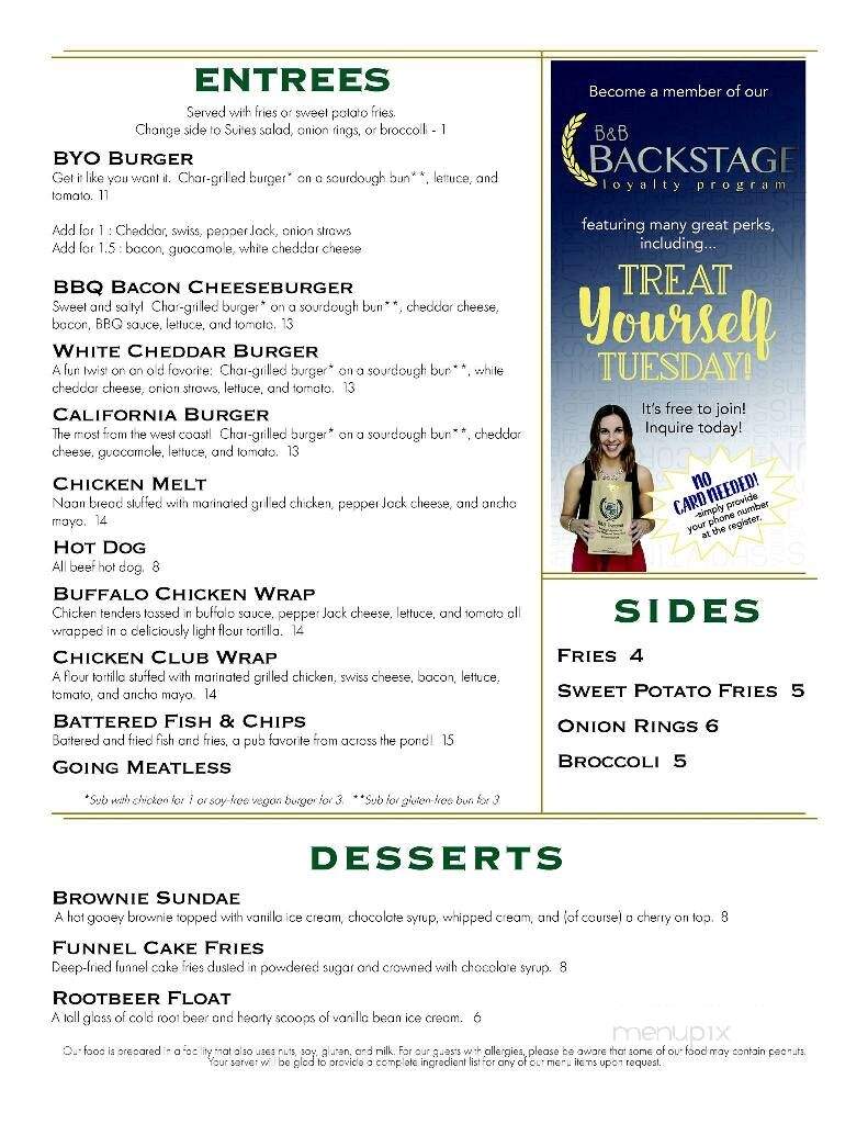 Menu Of B & B Wylie 12 With Marquee Suites & Gs In Wylie, TX 75098