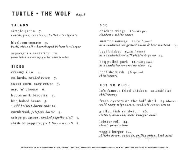 Turtle + the Wolf - Montclair, NJ