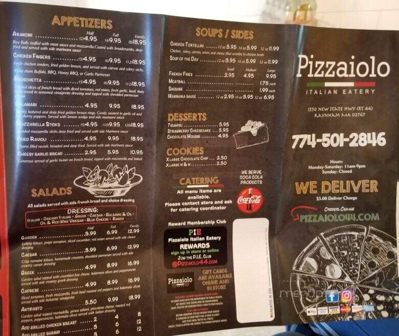 Pizzaiolo Italian Eatery - Raynham, MA