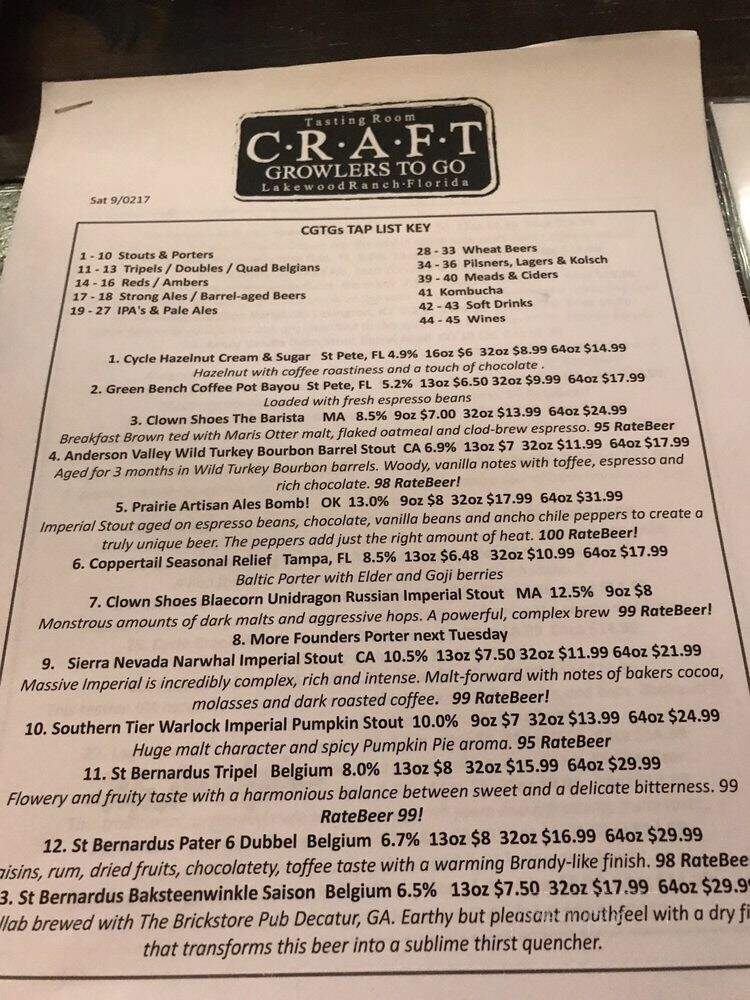 Craft Growlers To Go & Tasting Room - Bradenton, FL