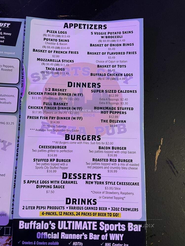 Sports City Pizza Pub - Buffalo, NY