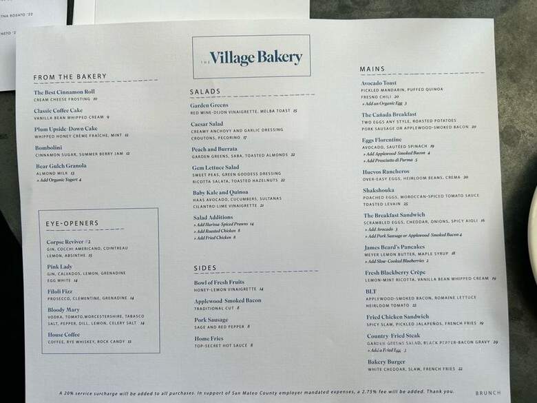 The Village Bakery - Woodside, CA