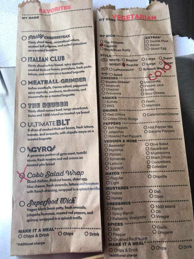 Which Wich Superior Sandwiches - Shorewood, IL