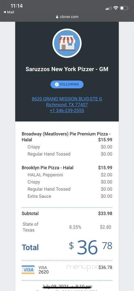 Saruzzo's New York Pizzeria - Richmond, TX