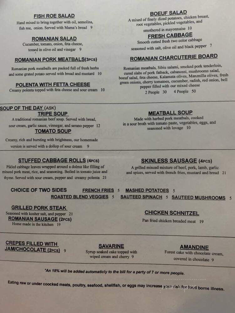 Menu of Romas Italian Kitchen in Plano, TX 75024