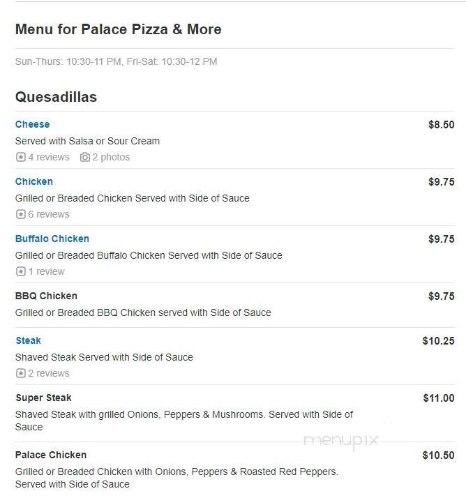 Palace Pizza & More - North Dartmouth, MA