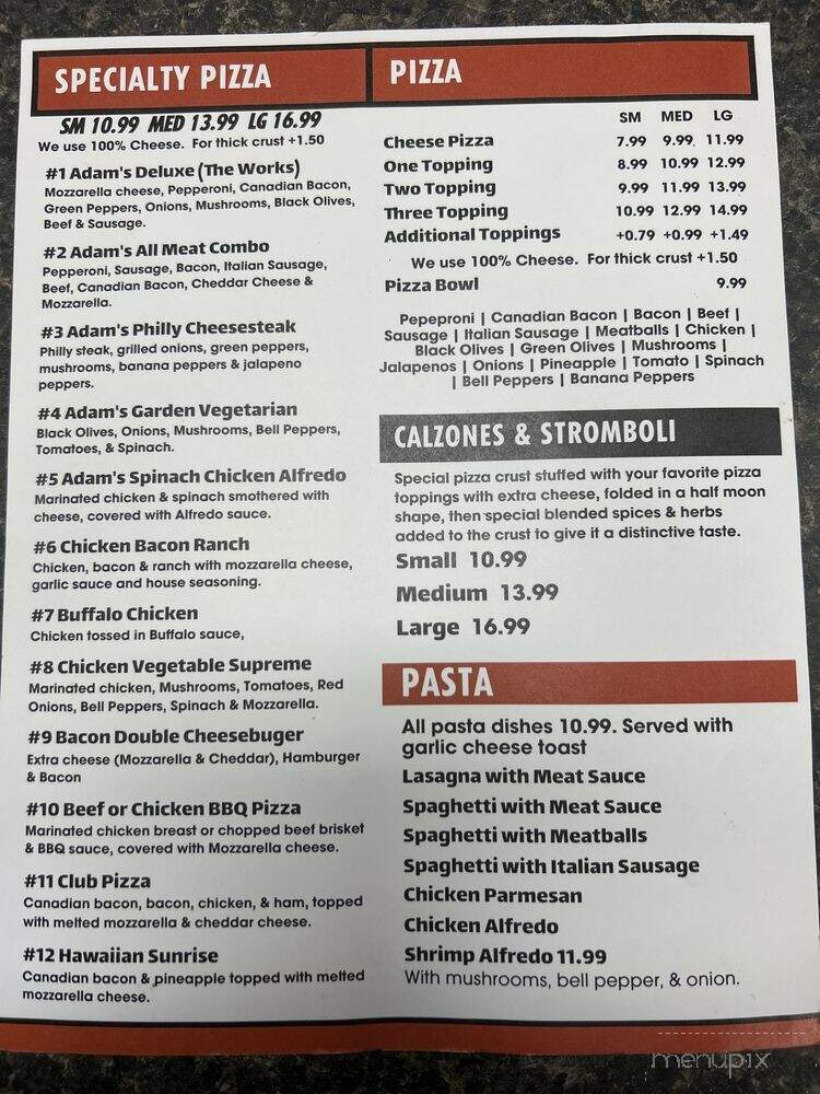 Adams Pizza House - Greenwood, LA