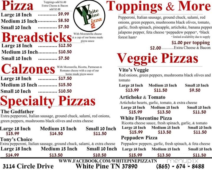 tower pizza menu pine plains new york