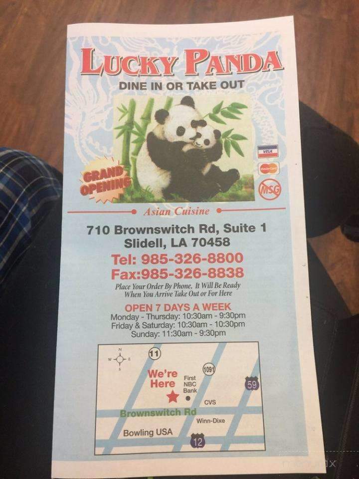 Menu of Lucky Panda in Slidell, LA 70458