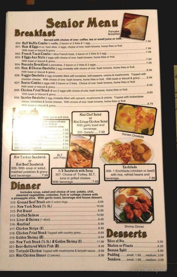 Menu of Russell's Sunrise Cafe in Chico, CA 95926