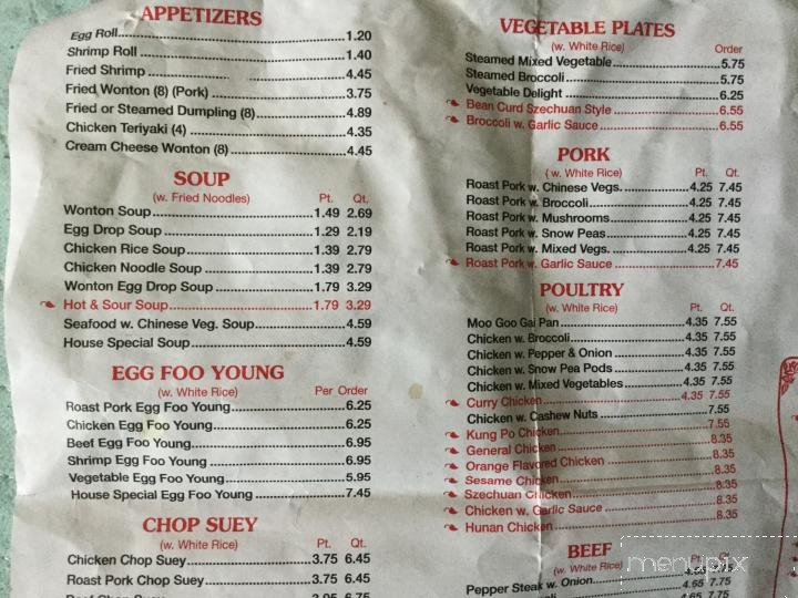 Menu of China Wok Restaurant in McMinnville, TN 37110
