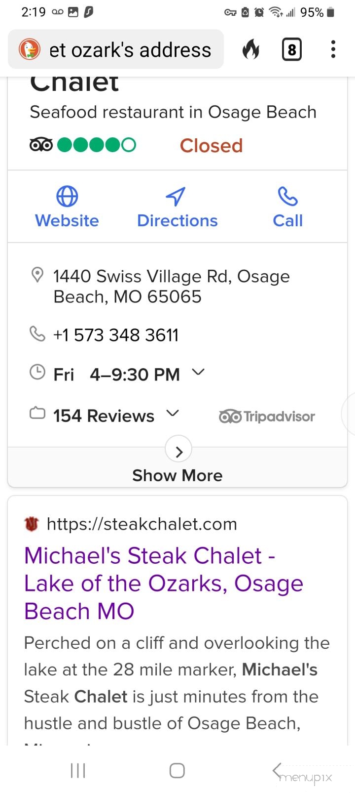 Michaels Steak Chalet - Osage Beach, MO