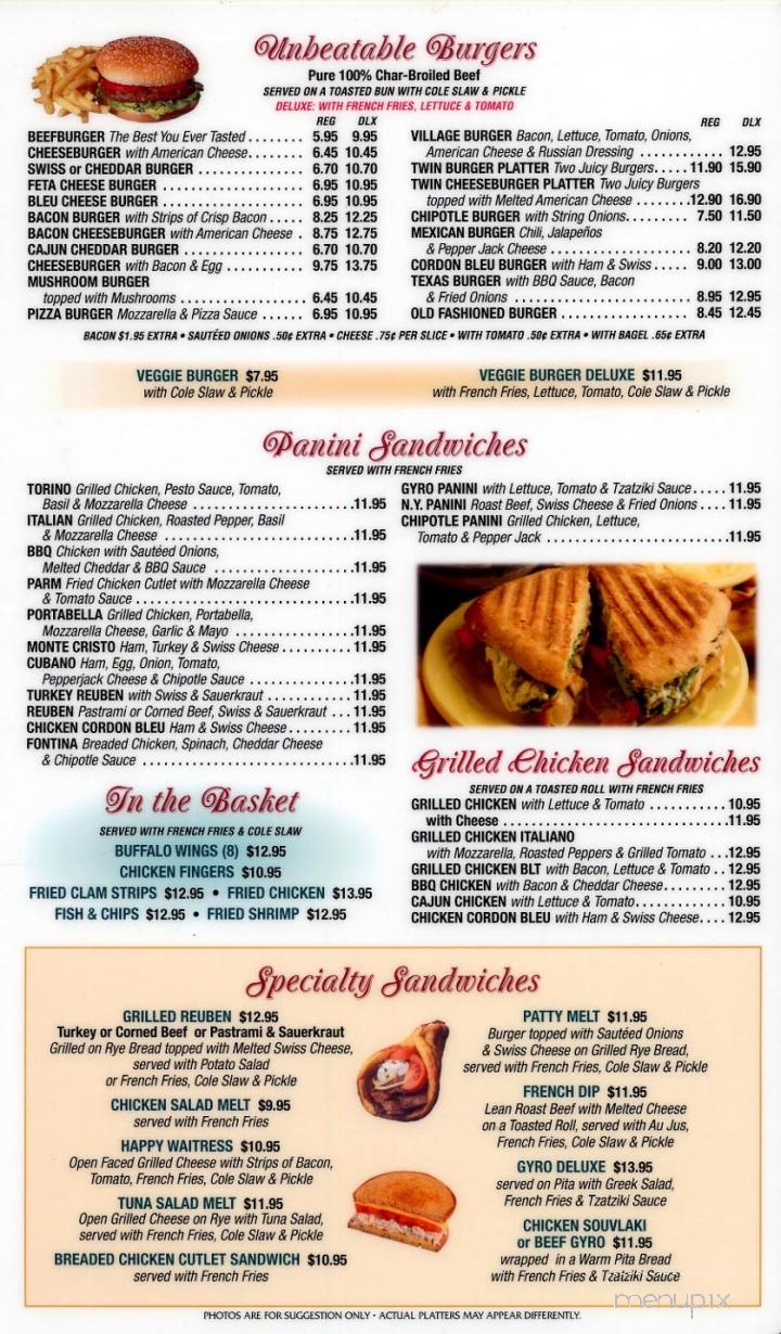 Menu of Village Diner in Saugerties, NY 12477