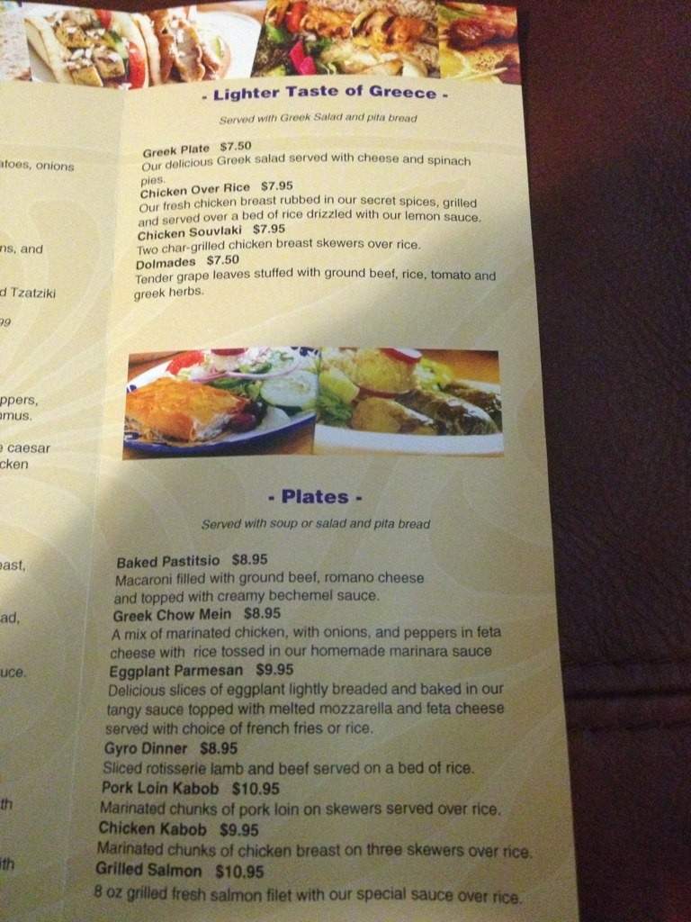 Menu Of Sofia's Greek Grill In Clearwater, FL 33764