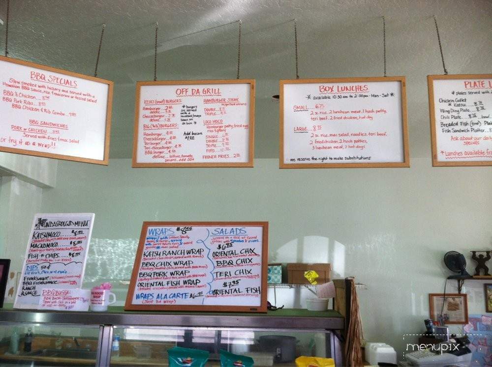 Menu of Da Booze Shop in Waimea, HI 96796