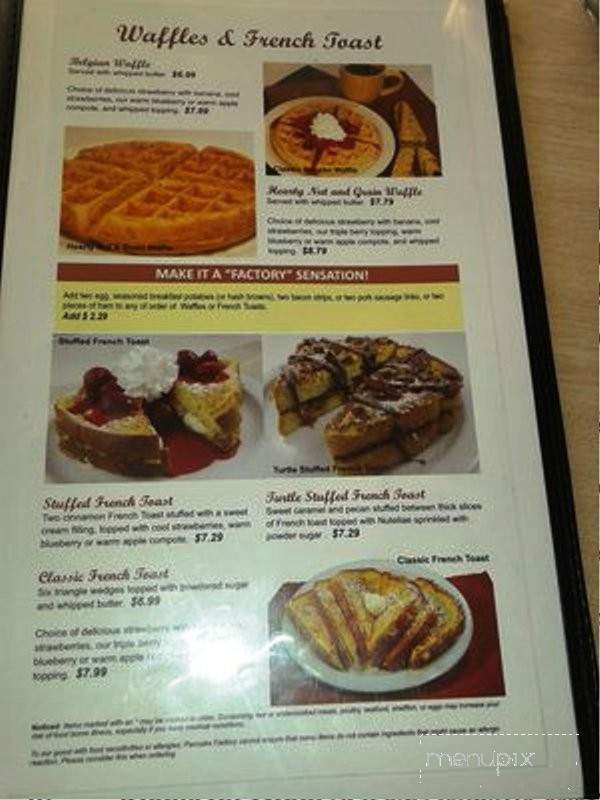 Menu of The Pancake Factory in Gardena, CA 90249