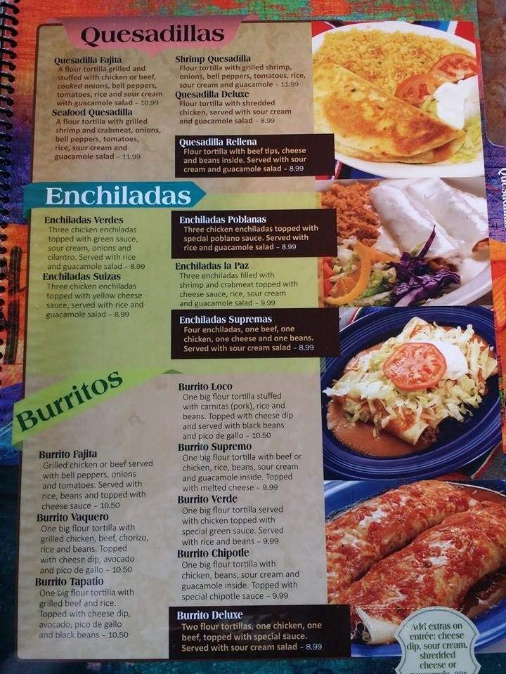 Online Menu of El Camino Mexican Cuisine, Athens, OH
