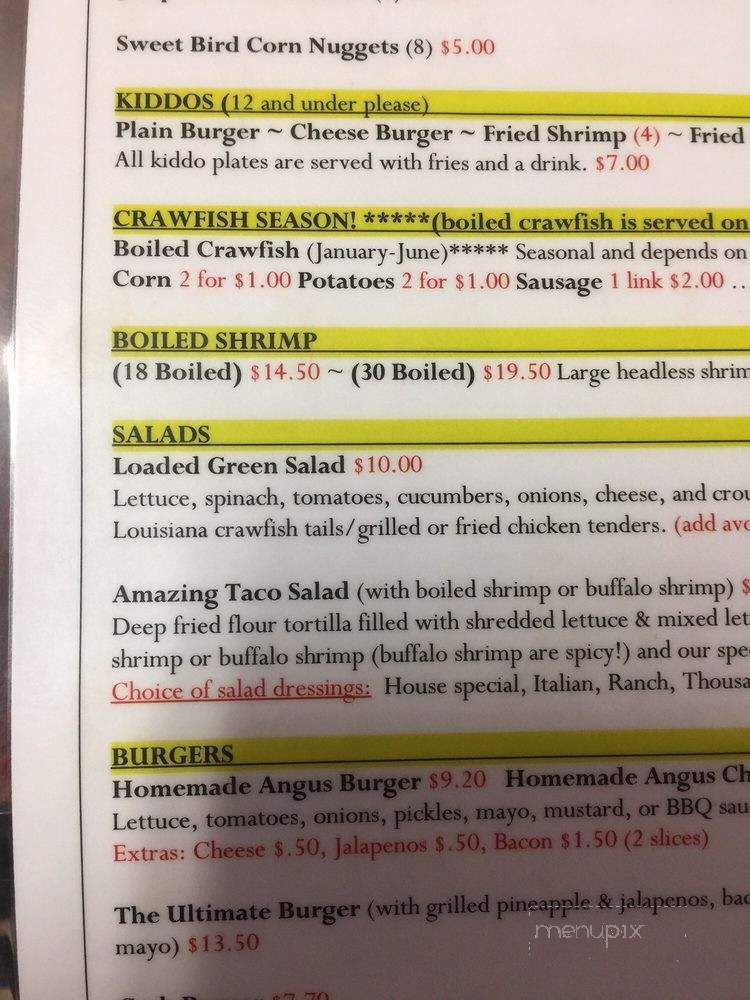 Menu of Stephens Heads Or Tails in Marksville, LA 71351