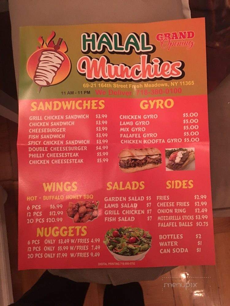 Menu of Halal Munchies in Fresh Meadows, NY 11365