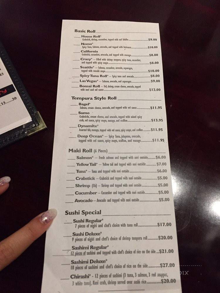 Menu of Ipho Sushi Kitchen & Bar in Knightdale, NC 27545