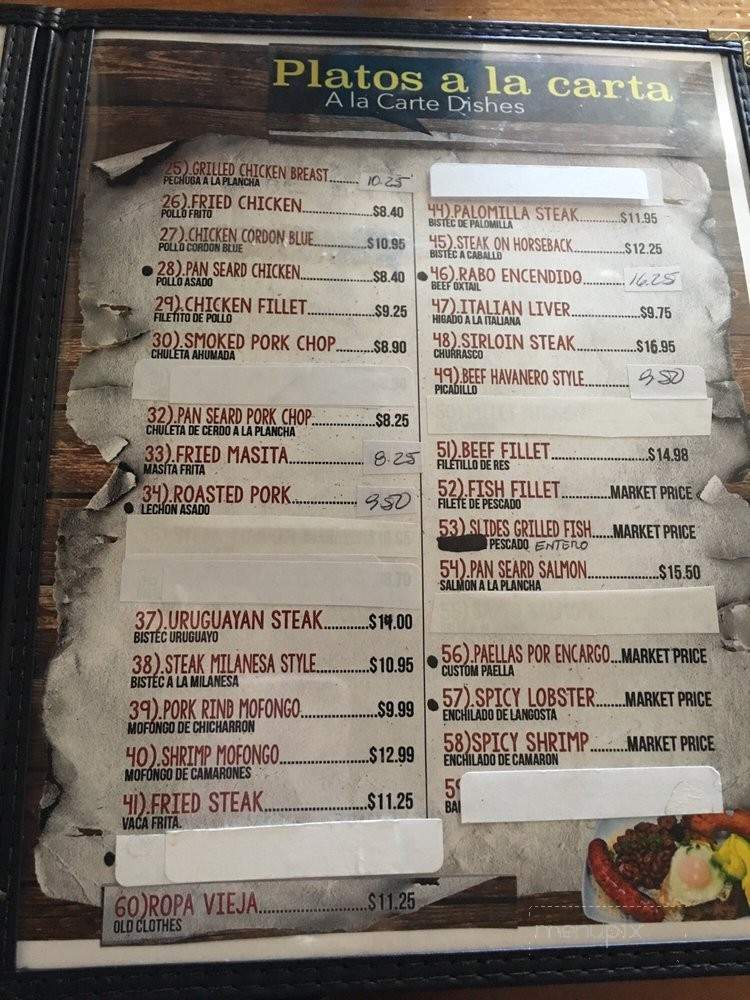 Menu of A Mi Manera in Cape Coral, FL 33909